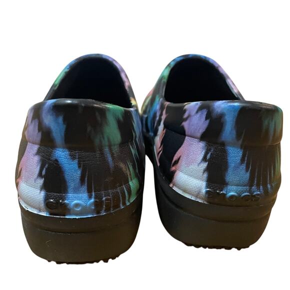 Crocs Work Women's 7 Neria Pro II Graphic Rainbow Tie Dye slip resistant Clog - Picture 4 of 7
